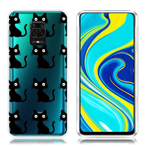 Deco Xiaomi Redmi Note 9 Pro / Note 9S / 9 Pro Max deksel - Katter Black