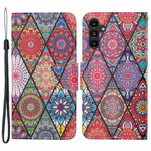 Wonderland Samsung Galaxy A24 4G Flip Etui - Rhombus / Totem Multicolor