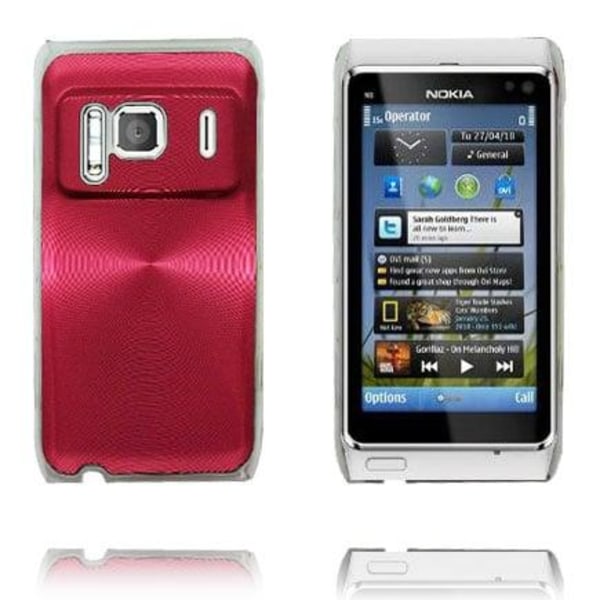 Aluminium Shield Transparent Kant (Rød) Nokia N8 Cover Red