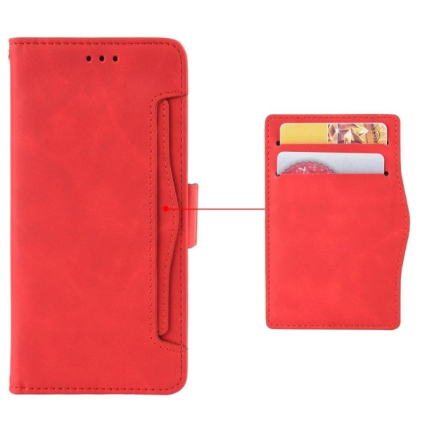 Stilfuldt Læder Etui med Pung til OnePlus Nord N20 5G - Rød Red