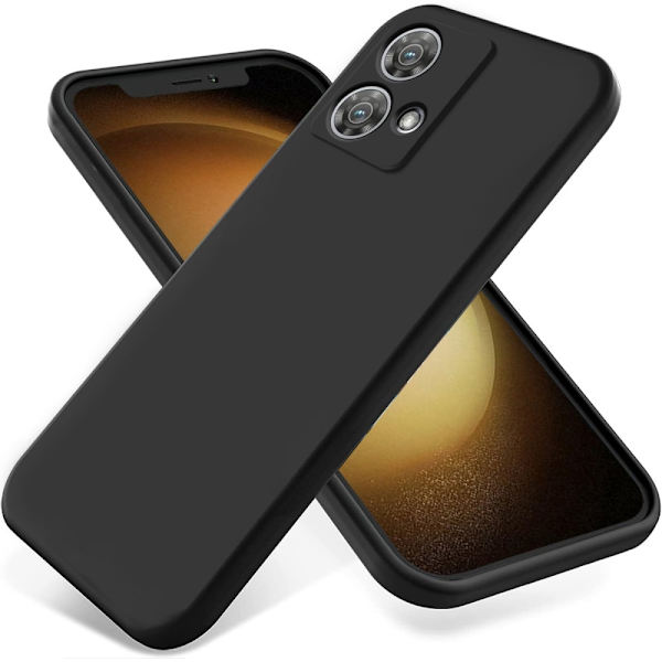 Matte Liquid silikone cover til Motorola Edge 40 Neo - Sort Black