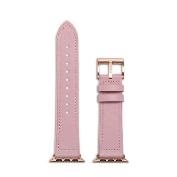 Apple Watch Series 4 44mm läderöverdraget klockarmband - Rosa Rosa