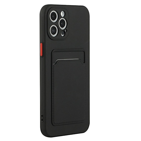 Deksel med Kortholder til iPhone 15 Pro Max - Svart Black