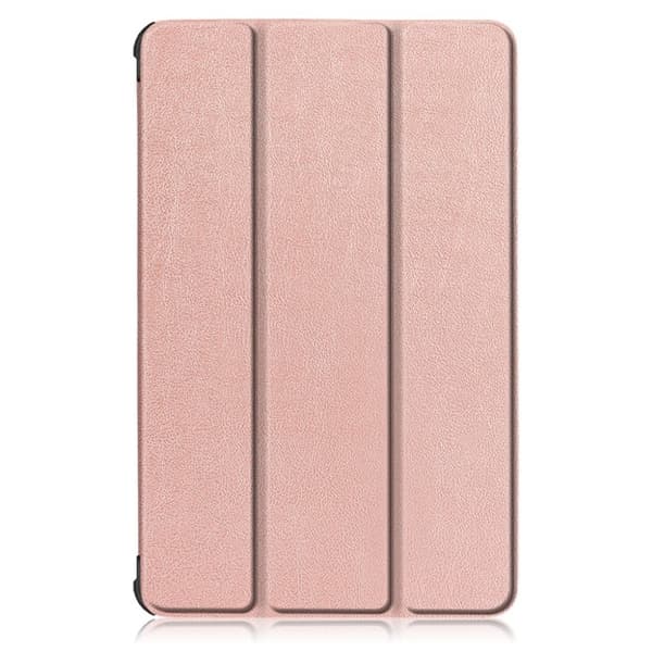 Lenovo Tab M10 FHD Plus enkelt läderfodral med tre flikar - Roséguld Rosa