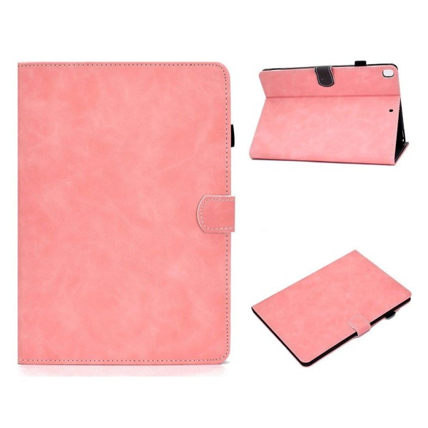 iPad 10.2 (2019) / Air (2019) Solid Theme Læder Flip Etui - Lyse Pink