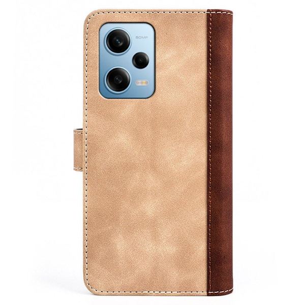 To-farvet Xiaomi Redmi Note 12 Pro læderetui - Gul Yellow