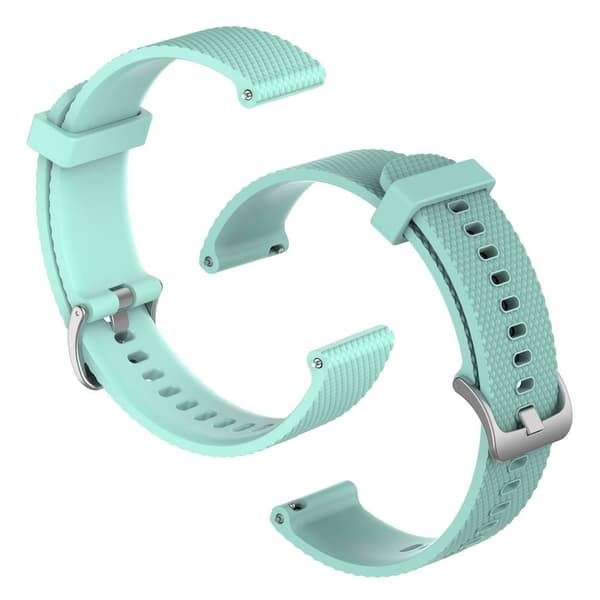 Universal textured silicone watch band - Teal Blue / Size: L Blå