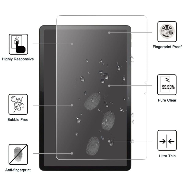 Lenovo Tab P11 Pro (2nd Gen) straight edge tempered glass screen protector Transparent