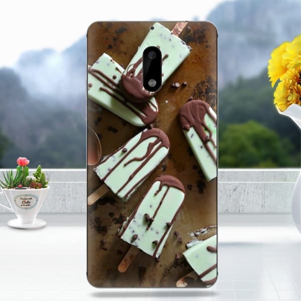 Nokia 6 Deksel laget av silikon - Sjokolade kake Brown