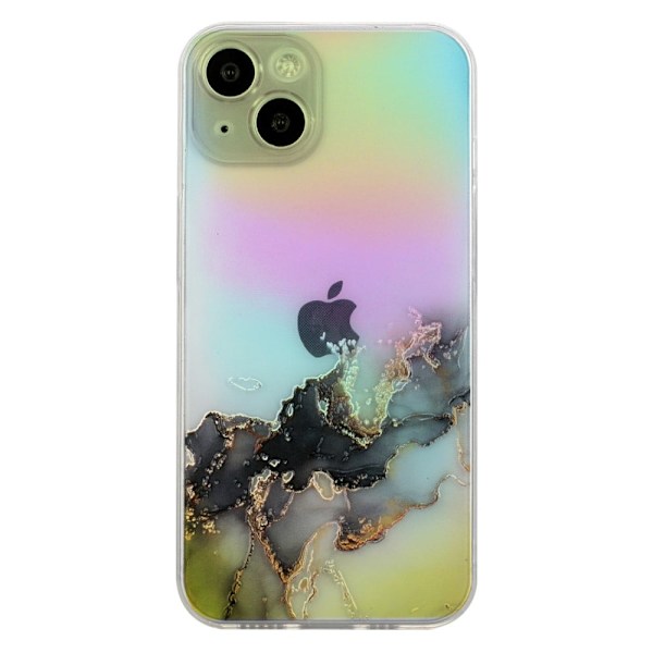 Marble iPhone 15 Plus Etui - Svart Multicolor