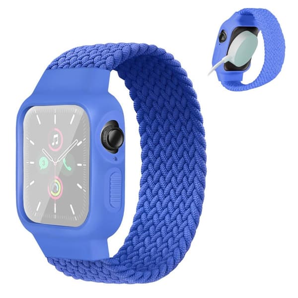 Apple Watch Series 6 / 5 44mm enkel nylon-urrem - Blå / Blå Blue
