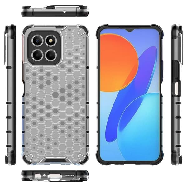 Bofink Honeycomb Honor X8 Suojakotelo - Harmaa Silver grey