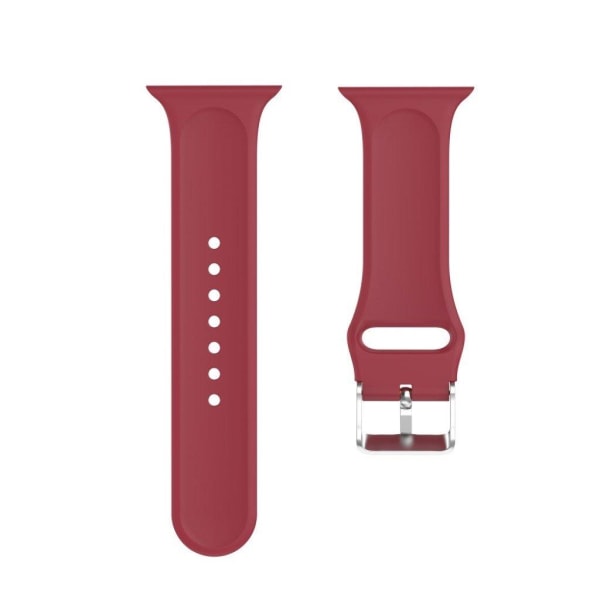 Apple Watch Series 5 44mm 3D strassarmband i silikon - Röd Röd