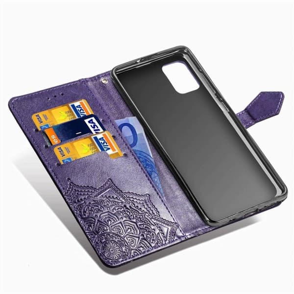 Mandala Samsung Galaxy A51 5G Flippetui - Lilla Purple
