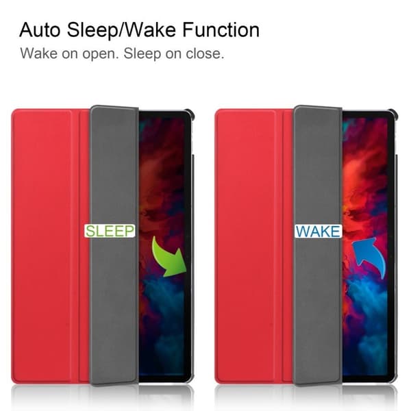 Lenovo Tab P11 Pro tri-fold læderetui - Rød Red