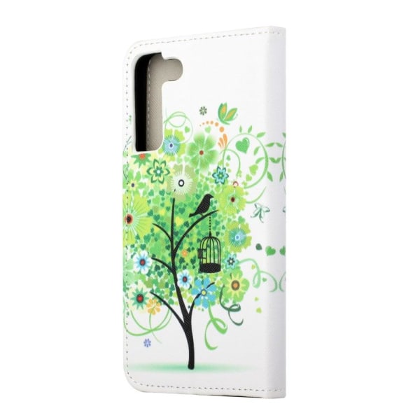 Wonderland Samsung Galaxy S22 Plus Flip Etui - Grønt Træ Green