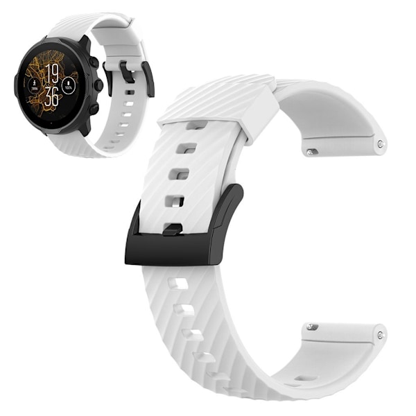 24 mm klockarmband i silikon för Suunto-enhet - Vit Vit