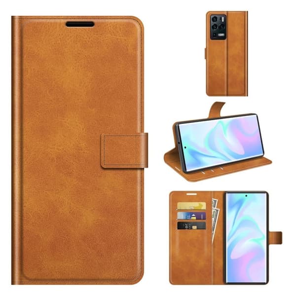 Wallet-style Læder Etui til Zte Axon 30 Ultra 5g - Orange Orange