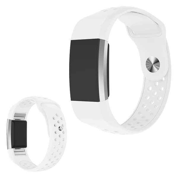 silikon klockarmband för Fitbit Charge 2 - Vit Vit