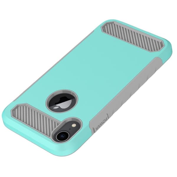 iPhone 9 Plus mobilskal plast silikon kolfiber halkfri - Turkos Grön
