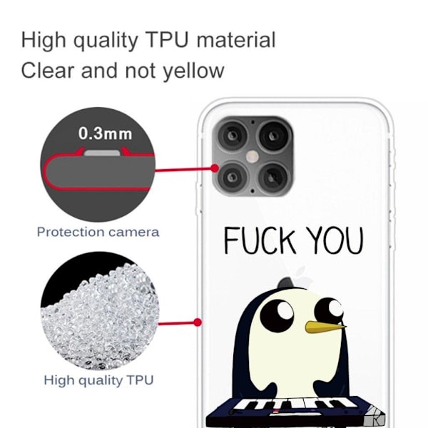 Deco iPhone 12 Pro Max kotelot - Pingviini White