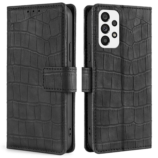 Croco Samsung Galaxy A73 cover - Sort Black