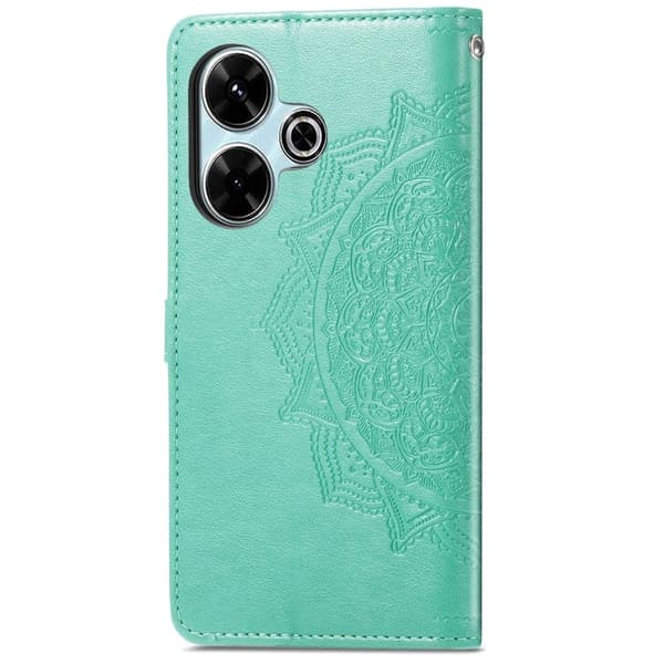 Mandala Xiaomi Redmi 13 etui i lær - Grønn Green
