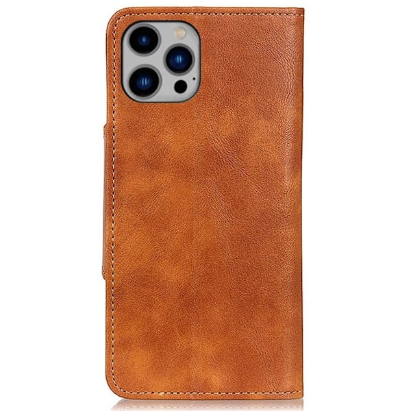 Alpha iPhone 14 Plus læder flip etui - Brun Brown
