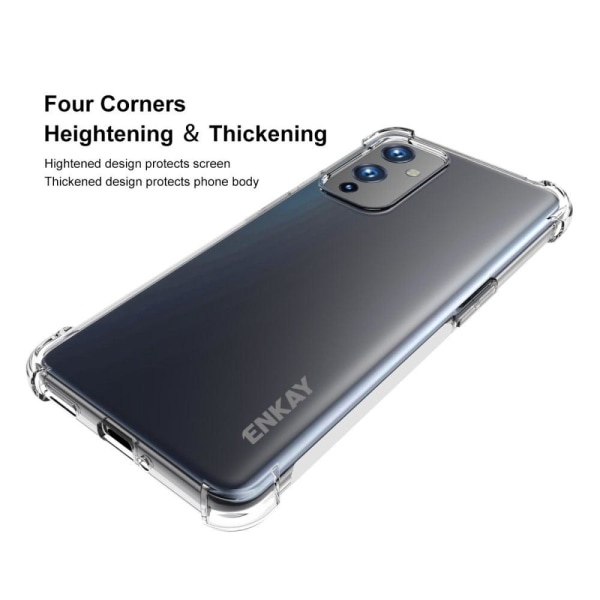 ENKAY genomskinligt droppsäkert fodral för OnePlus 9 Transparent