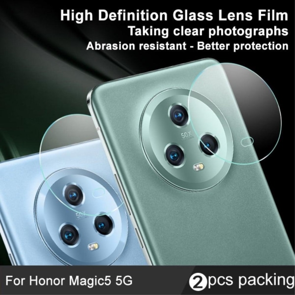 IMAK 2pcs ultra clear glass camera lens protector for Honor Magi Transparent
