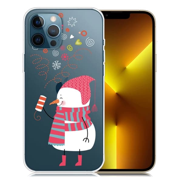 Joulu iPhone 13 Pro Max tapauksessa - Lumiukko Ja Lumiukko Multicolor