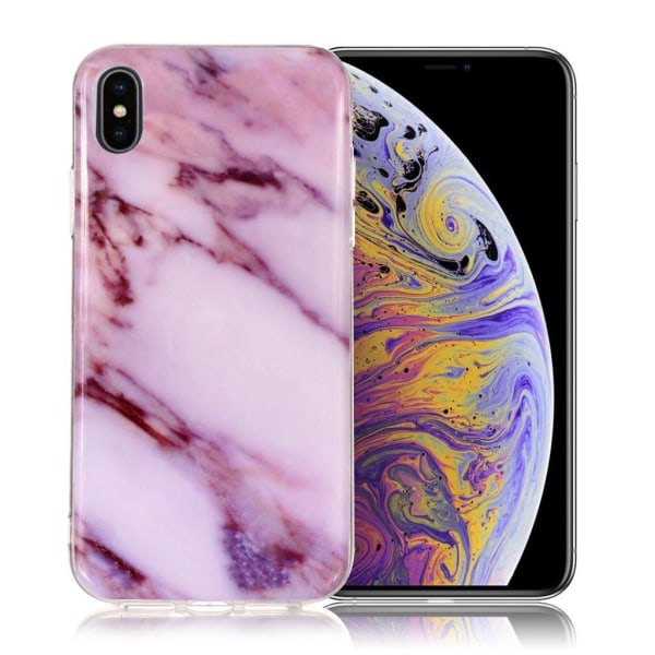 Marmormotiv iPhone Xs Max skal - Lila Marmor Lila