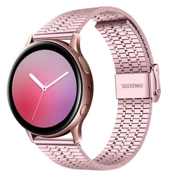 Samsung Galaxy Watch 3 (41mm) / Watch (42mm) seitsemän helmiä ruostumattomasta teräksestä valmistettu ranneke - Ruusu Vaaleanpunainen Pink