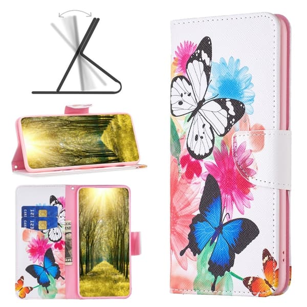 Wonderland Samsung Galaxy A35 flip kuoret - Kaksi Perhosta Pink