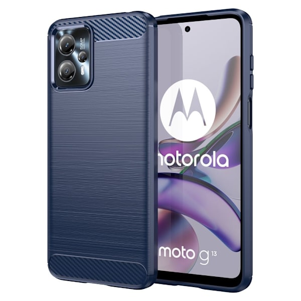 Carbon Flex Etui Motorola Moto G23 / G13 - Blå Blue
