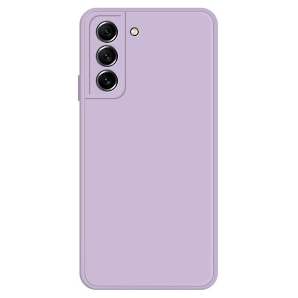 Avfasat gummerat droppskydd för Samsung Galaxy S21 FE - Lila Lila