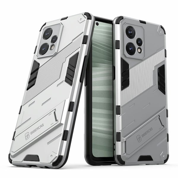 Støtsikkert hybriddeksel for Realme 9 Pro Plus - Sølv Silver grey