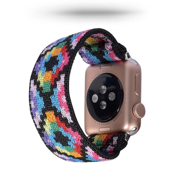 Apple Watch Series 5 / 4 40 mm nylon-urrem - Farverig Rombe Multicolor