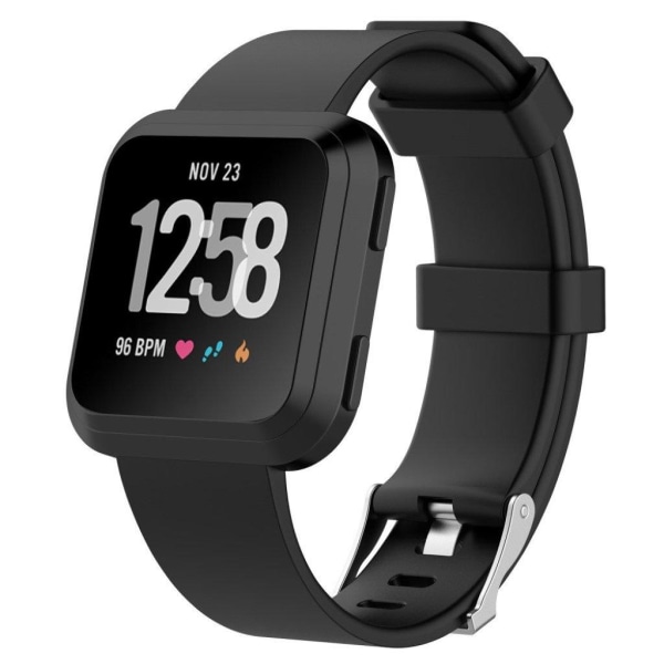 Trendikäs vaihtoranneke Fitbit Versa-kellolle - Musta Black