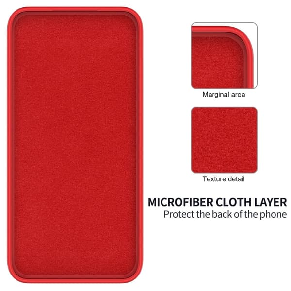 Matt flytende silikondeksel for Xiaomi Redmi Note 13 5G  - Rød Red