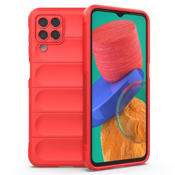 Mjukt greppformat Samsung Galaxy M33 5G skal - Röd Röd