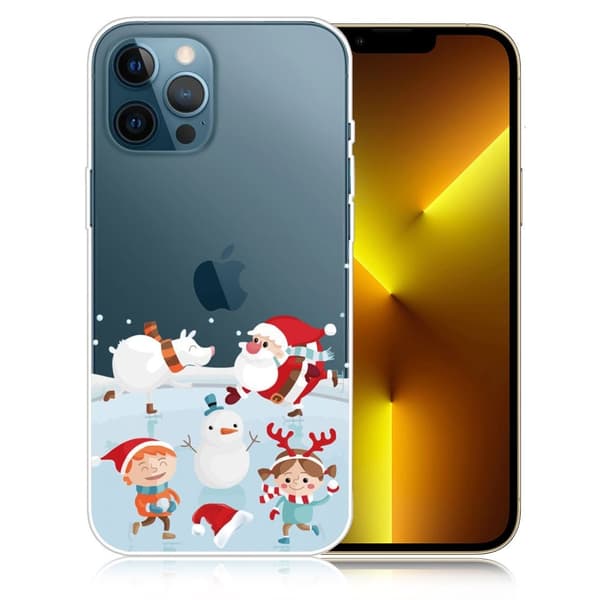 Juleveske til iPhone 13 Pro Max - Julesnø White