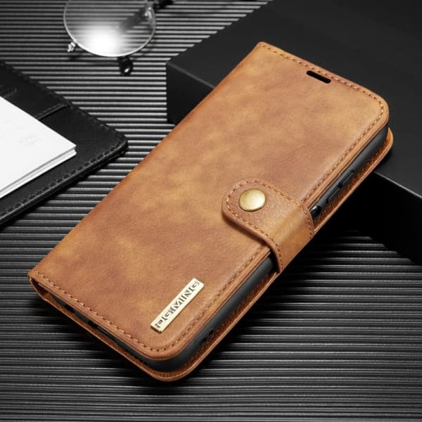 DG.MING Samsung Galaxy A22 4G 2-i-1 etui med pung - Brun Brown