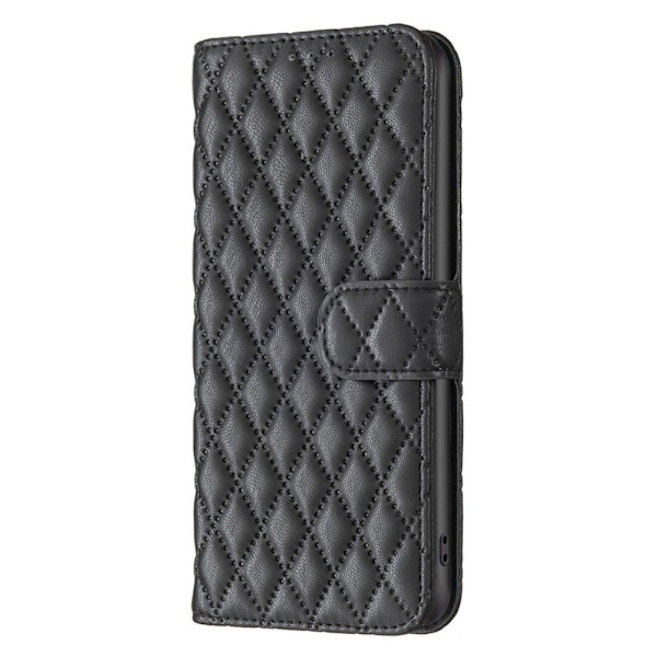 Rhombus mat Google Pixel 7a flip etui - Sort Black
