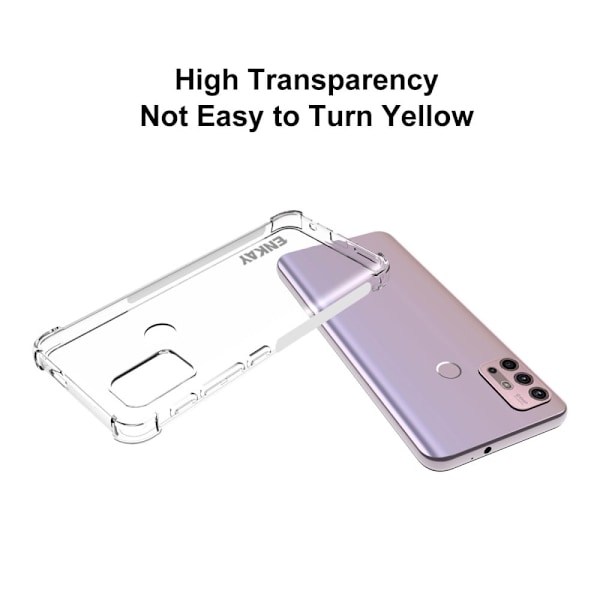 ENKAY kirkas pudotuksen kestävä kotelo Motorola Moto G20 / G30 / G10:lle Transparent