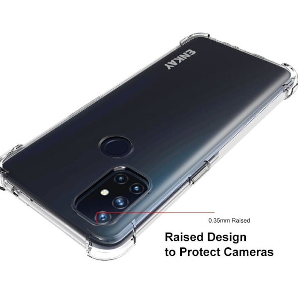 ENKAY klart faldsikkert etui til OnePlus Nord N10 5G Transparent