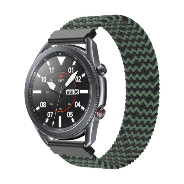 Samsung Galaxy Watch 3 (45mm) elastic nylon watch strap - Black Black