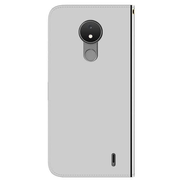 Mirror Nokia C21 Flippetui - Sølv Silver grey