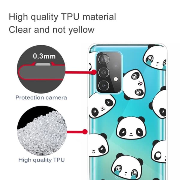 Deco Samsung Galaxy A32 Etui - Panda Hoveder Multicolor