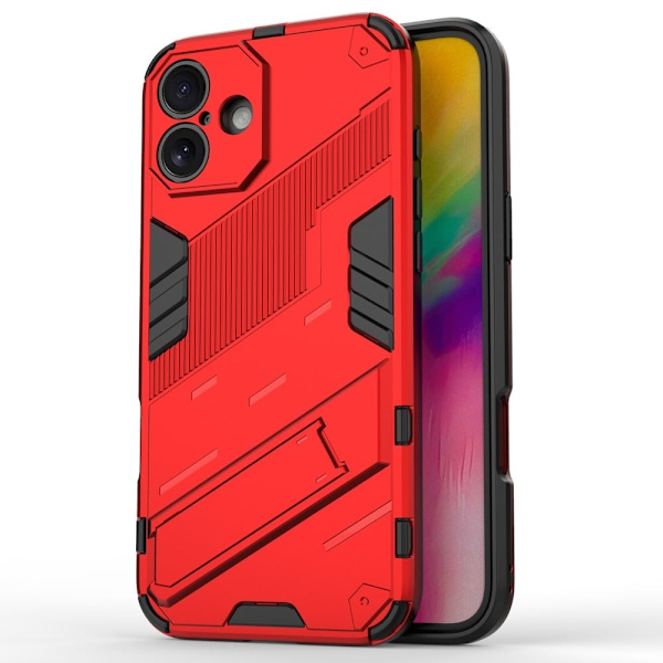 Stødsikkert moderne iPhone 16 hybridcover - Rød Red